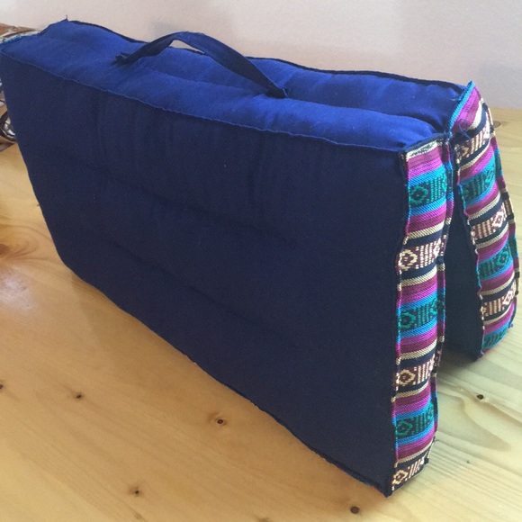 4.99 Ship NAVY (GOLDTRIM) Yoga Meditation Cushion - Picture 10 of 15